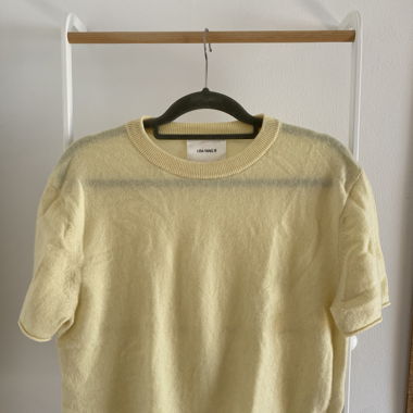 Butter yellow Lisa Yang cashmere t-shirt