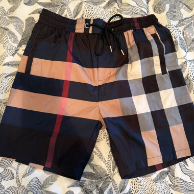 Burberry check swim shorts