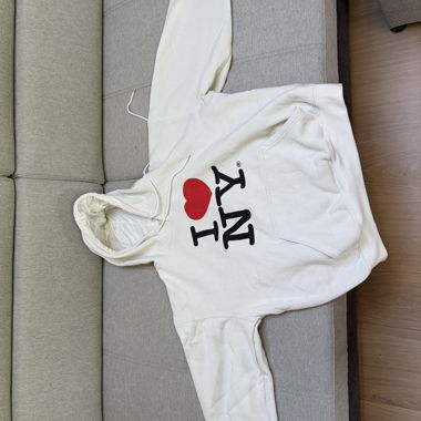 White New York hooded sweatshirt