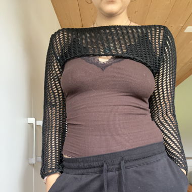 Black Mesh Top