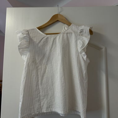 Top Bianco con Balze