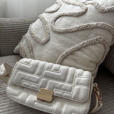 Sac bandoulière matelassé blanc