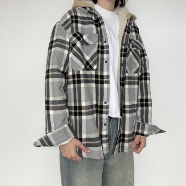 Flanell Jacke gefüttert