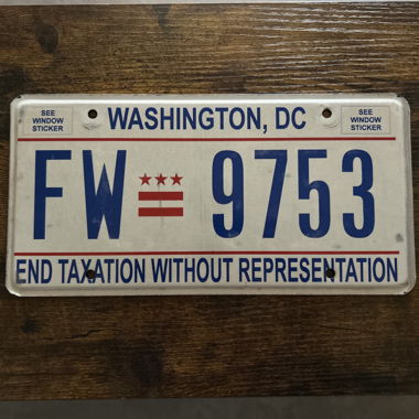 U.S. Autoschild, Washington D.C. FW 9753