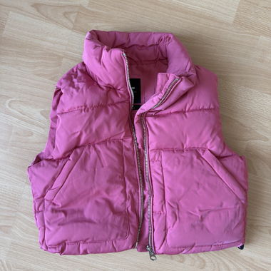 Piumino senza maniche rosa