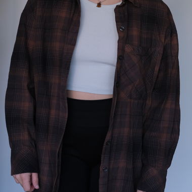 Brown checked shirt