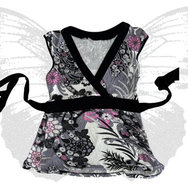 Y2K Clockhouse Floral Wrap Top
