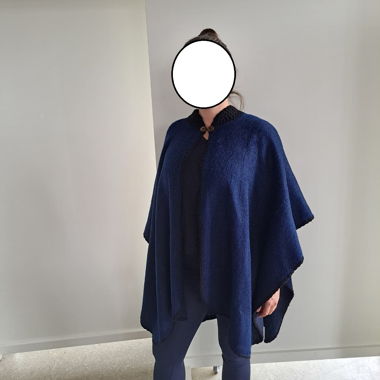 Poncho elegante blu scuro