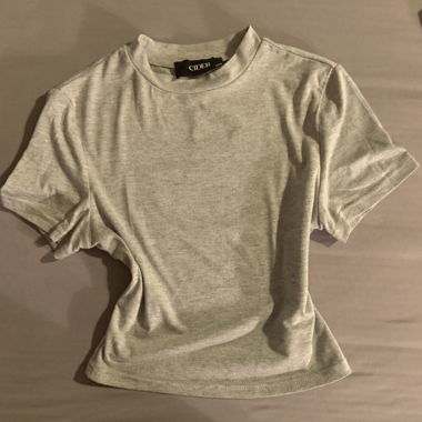 Graues CIDER Crop T-Shirt XXS