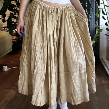 vintage giapponese: gonna maxi beige sognante