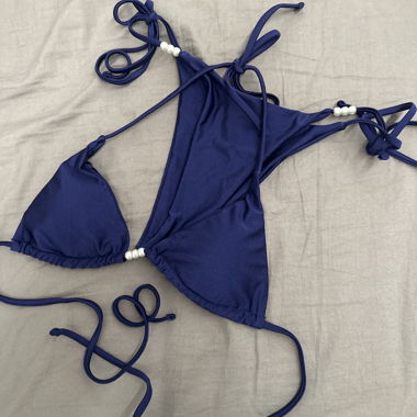 SHEIN Blue Bikini Top