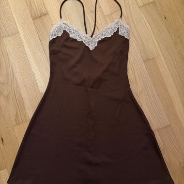 Bershka Brown Lace Dress