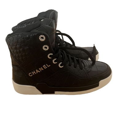 Sneakers altezza caviglia Chanel nere taglia 37C