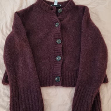 Cardigan en mélange alpaga/laine