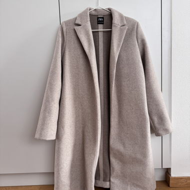 Zara wool coat beige / grey 