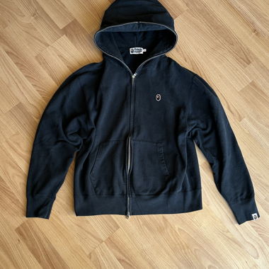 Felpa Bape con zip integrale nera