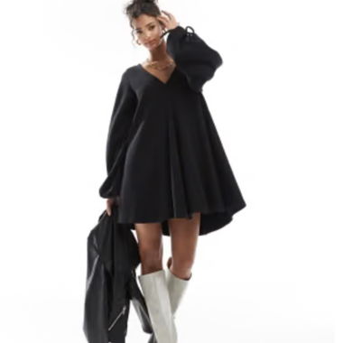 ASOS Design schwarzes Minikleid, EU 32