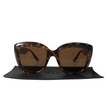 Cat-Eye Sonnenbrille mit Animal-Print