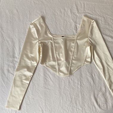 Corset Crème à Manches Longues
