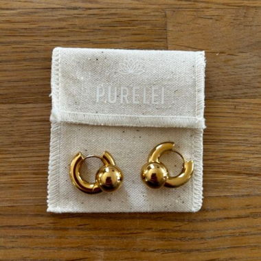 Boucles d’oreilles créoles dorées Purelei