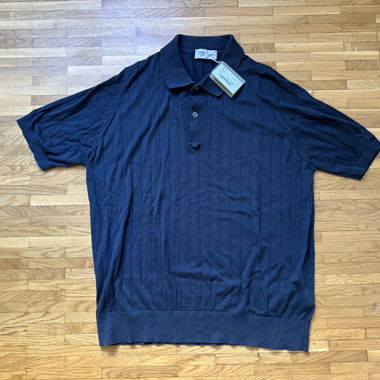 John Smedley Leeshaw Ribbed Stripe Polo shirt