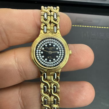 Karl Lagerfeld Armbanduhr Quarz vergoldet 23mm