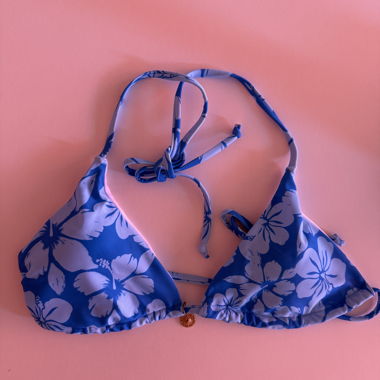 Top bikini blu floreale