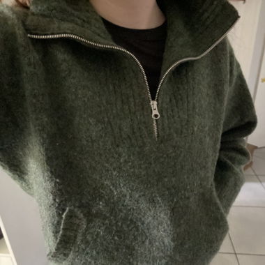 Green Jumper with Zipper