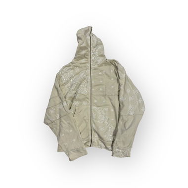 Jaded London Beige Paisley Zip Hoodie : L