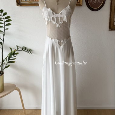 Abito maxi da sposa in raso Linda Taglia S