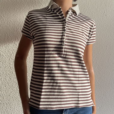 Striped Polo with Short Sleeves