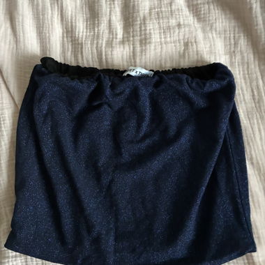 Blue sparkly tube top