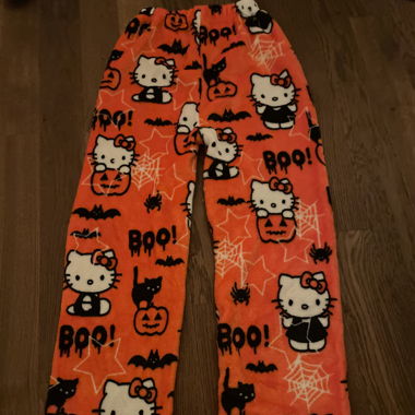 Cute and soft halloween hello kitty pj pants