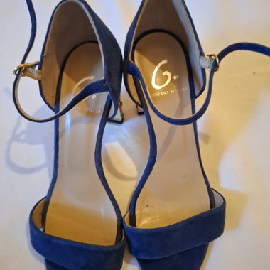 Sandali con tacco blu