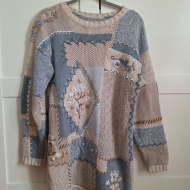 Knitted Patchwork Sweater