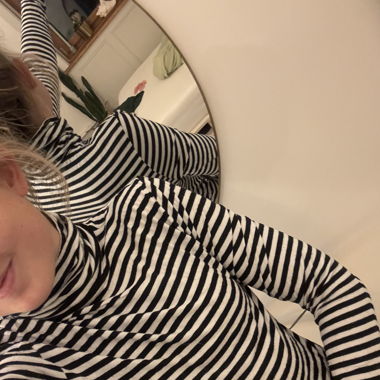 Stripped crew neck