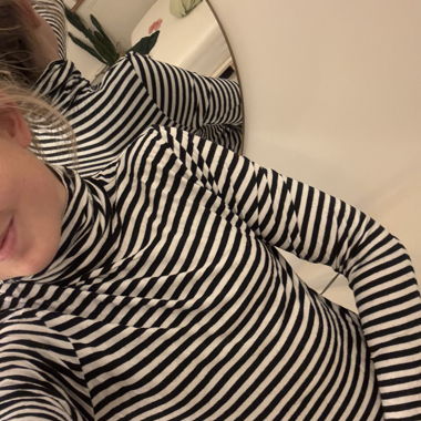 Stripped crew neck