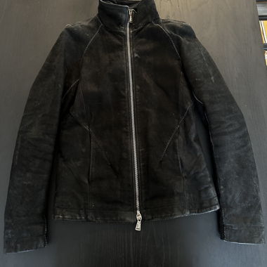 Blouson en cuir 10seiotto avec détails Scarstitch