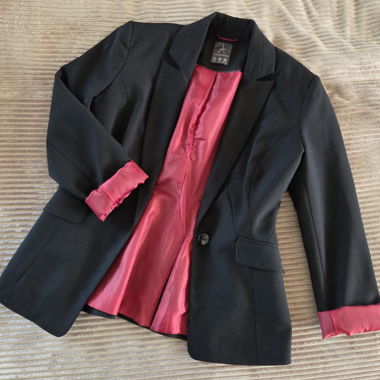 Black Blazer with Red Lining