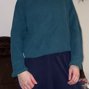 Pull ONTOUR en maille petrol XL