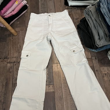 white cargo pants