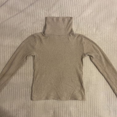 Beiger Rollkragenpullover