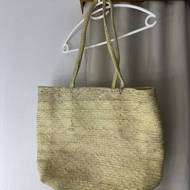 Woven Straw Bag with Handles