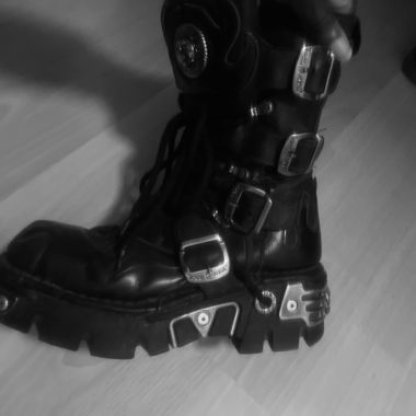 Stivali platform New Rock originali con fibbie