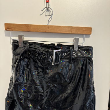 Vinyl Mini Skirt (MYMOMMADEIT)