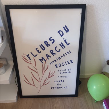 Affiche encadree fleurs du marche