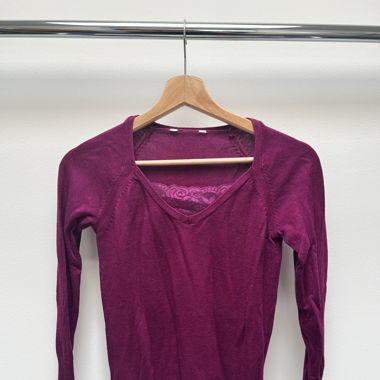 Pullover mit Spitzeneinsatz