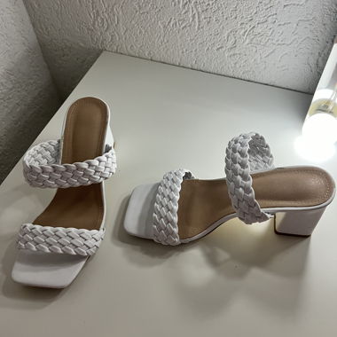 White Woven Sandals