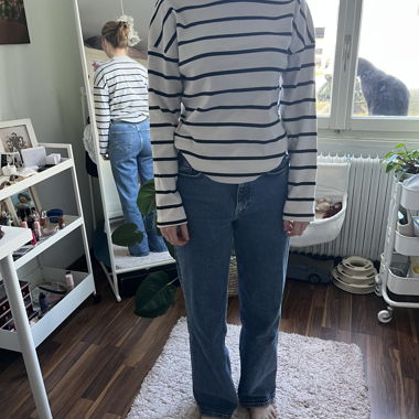 Pull blanc rayé Sinsay S/XS