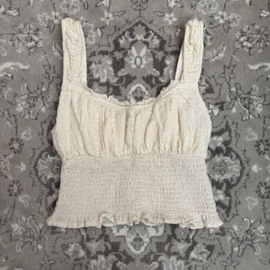 Weisses Cropped Tank-Top